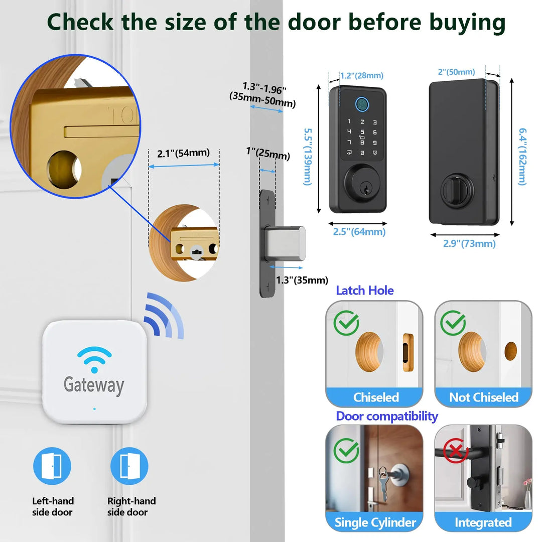 Smart Door Lock Set | Gateway Included – Geonfino Smart Locks